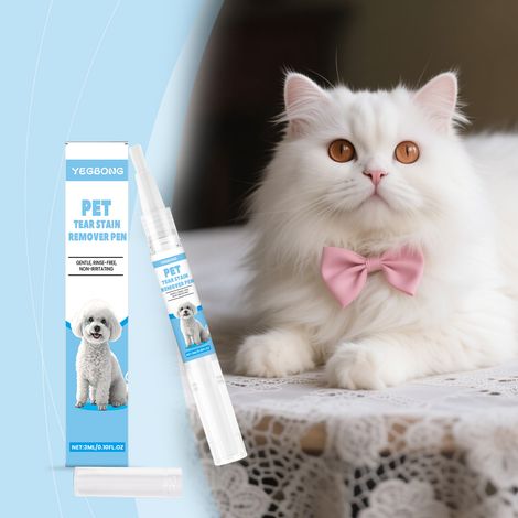 Stylo démaquillant pour les yeux des chiens et des chats - Doux et pratique pour les chats et les chiens, convient à tous les animaux de compagnie - 3 ml -- AKRACING (1/5)