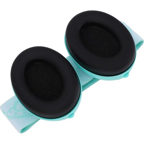 Casque antibruit portable pour bébé, avec bandeau ajustable, vert, idéal pour les nourrissons et les tout-petits. (1/5)