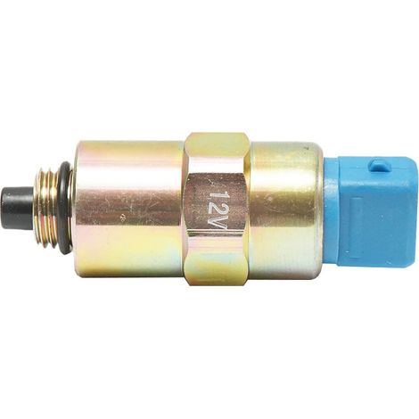 Elettrovalvola di arresto pompa di iniezione con filettatura M14x1.5, 2 connettori per Massey Ferguson e Perkins 4224321M91 (1/3)