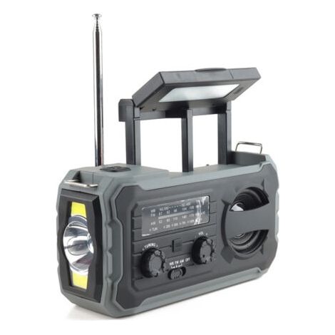 Radio d'urgence à manivelle, radio météo 10 000 mAh avec AM/FM/NOAA, alarme SOS, chargeur de téléphone, lampe torche LED, kit de survie portable pour équipement d'urgence extérieur et domestique (1/4)
