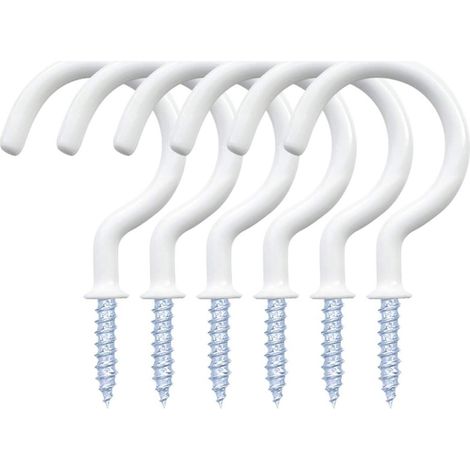 Packung mit 12 doppelseitigen Klebehaken zur sicheren Wandmontage im Innen- und Außenbereich (weiß, 3,5 cm)