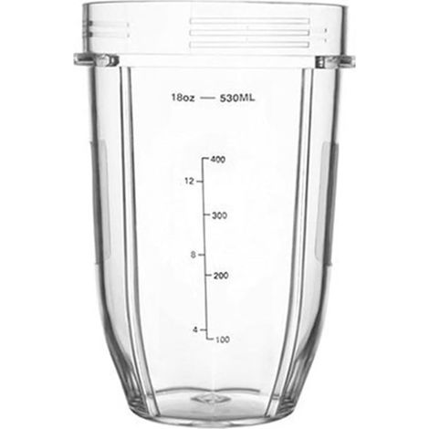 Gobelet Mélangeur Compatible Avec Ninja, Gobelet For Extracteur De Jus Grande Capacité 530 Ml, Ensemble De Pièces De Rechange For Mélangeurs(18oz) (1/4)