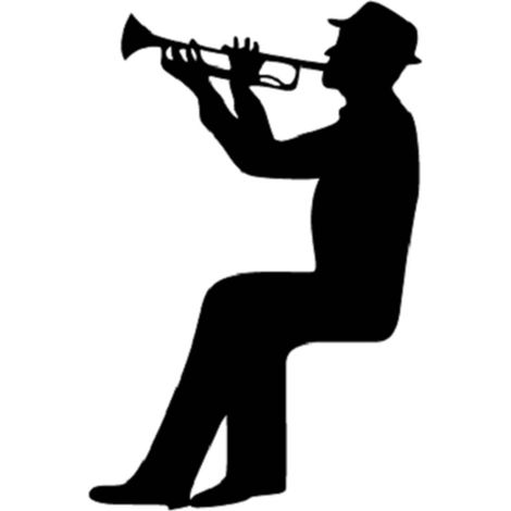 Sticker mural trompette silhouette musicale pour interrupteur, décoration pour les amateurs de musique (1/5)
