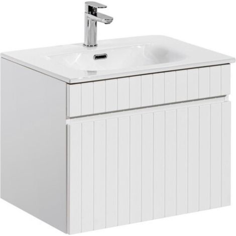 Insieme ICON bianco: mobile sottolavabo 80cm + lavabo incassato in ceramica