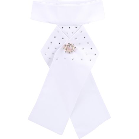 Cravate équitation pré-nouée avec broche coton adulte col équipement cavalier (1/5)