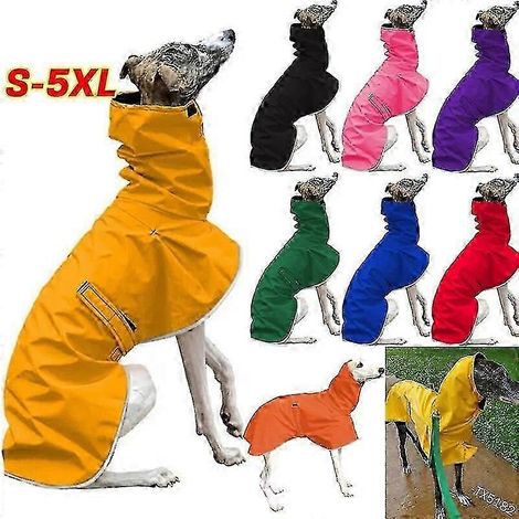 Manteau polaire chaud d'hiver pour Whippet et Greyhound, veste imperméable ajustable, orange, taille 4XL (1/3)