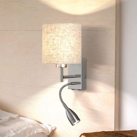 [NEUWERTIG] B-Ware FISCHER & HONSEL Wandlampe Dreamer LED Leselampe Leuchte nickel sandfarben (1/2)