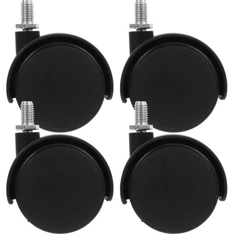 Roulettes pivotantes noires en PP M813 mm, lot de 4 pour pieds