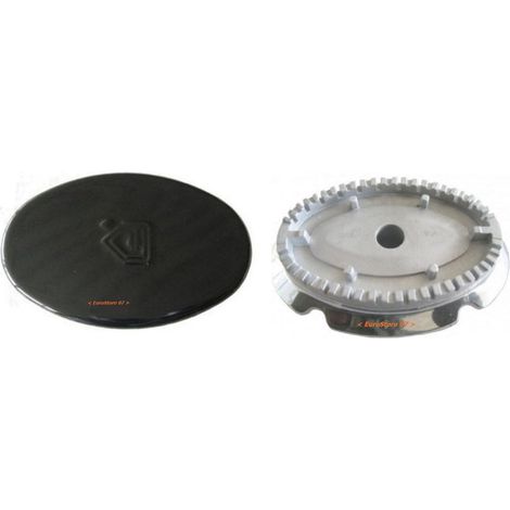 SPARTIFIAMMA + BRUCIATORE ADATTO ARISTON CUCINA OVALE NERO LUCIDO COD S 0243 (1/2)