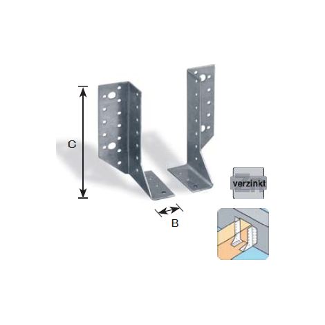 MASIDEF- COPPIA DI GIUNTI UNIVERSALI ALIESTERNE SX+DX 30X120MM ZINCATE