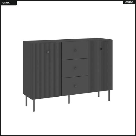Commode - H.98 x L.135 x P.42 - OSMA - NOIR (1/5)