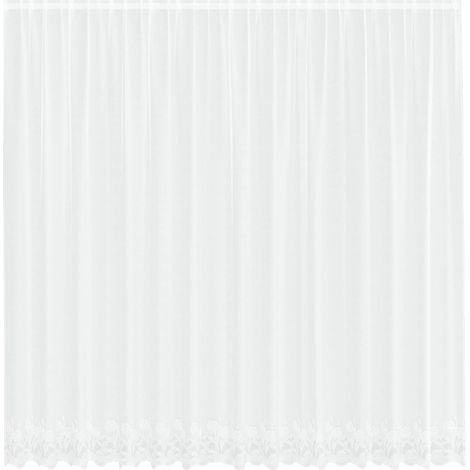 Cortina de Encaje con cortinas Floral 245 x 400 cm Poliéster vidaXL
