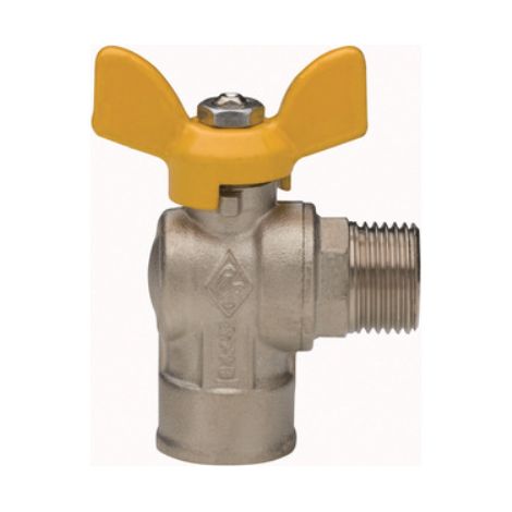 Valvola a sfera per gas a squadra fil. femmina att. maschio 1/2" x 1/2" DN 15RB