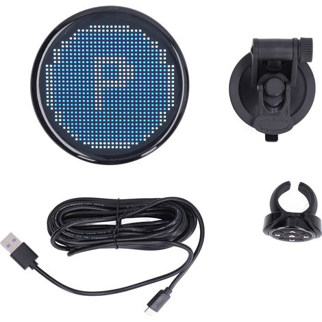 Panneau lumineux LED couleur Bluetooth APP télécommande affichage LED voiture 32x32 écran programmable universel pour auto (1/5)