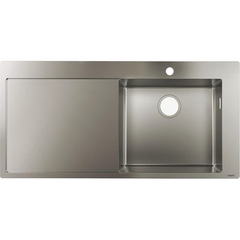 S715-F450 Évier encastré 450avec égouttoiravec troupour robinet acier inox