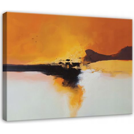 Leinwandbild Moderne Abstraktion, zeitgenössische Wanddeko für Schlafzimmer, Wohnzimmer und Küche, hochauflösender Druck, 60 x 40 cm