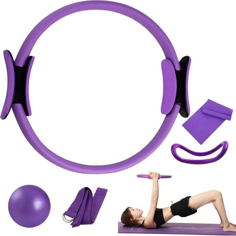 Pilates-Ring, Pilates-Kreis, Pilates-Zubehör für Frauen, Pilates-Widerstandsring, Magic Fitness Circle, Pilates-Toning-Ring, zur Kräftigung von Oberschenkeln und Bauchmuskeln (1/5)