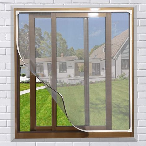 Moustiquaire magnétique réglable pour fenêtre Justerbart, max 100x150 cm, cadre complet avec bande magnétique, installation facile, taille ajustable, filet anti-insectes fin. (1/5)