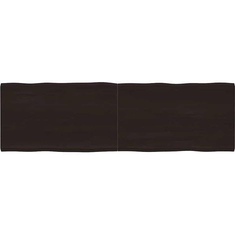 vidaXL Tablero mesa madera tratada borde vivo marrón 200x60x(2-6) cm (1/5)