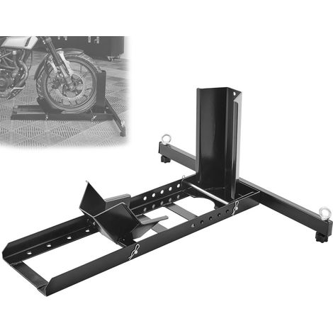 Soporte de moto para rueda delantera regulable ancho, ruedas de 16 a 21" (1/5)