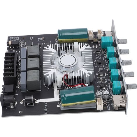 Module amplificateur Bluetooth 2.1 canaux avec contrôle des aigus et des graves, 160 W x 2, 220 W pour caisson de basses. (1/5)