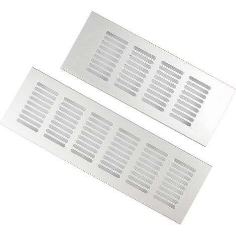2PCS Grille de Ventilation Rectangulaire, Grille D'aération Rectangulaire, Grille D'aération, Grille Ventilation Rectangulaire, Grille d Aeration Rectangulaire pour une Ventilation Idéale 80 × 300mm (1/5)