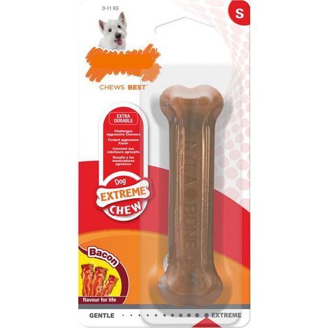 Giocattolo da mordere per cani Nylabone Dura Chew Bacon Taglia S Nylon