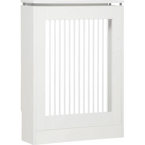 Cache-radiateur, Design moderne, Construction durable, Blanc, 90X18X84 cm (1/2)