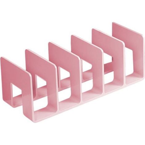 Porte-revues - - 5 sections - Acrylique - Rose - Bureau (1/4)