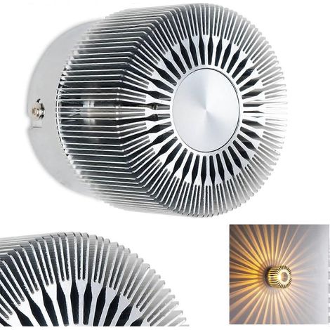 Wandlampe Cantoni, Wandleuchte aus Metall in Nickel-matt, Wandspot 1-flammig, 1 x G9 max. 28 Watt, Wandstrahler mit Lichteffekt, LED geeignet (1/5)