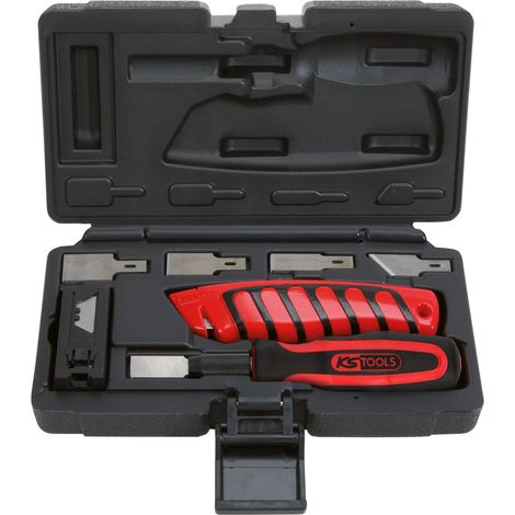 KS Tools - Jeu de grattoirs et cutters - 27 pcs - 907.2200