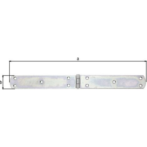 GAH Alberts Kistenband mit vernietetem Stift L 400mm Stahl roh, gelb galv. verz (1/3)