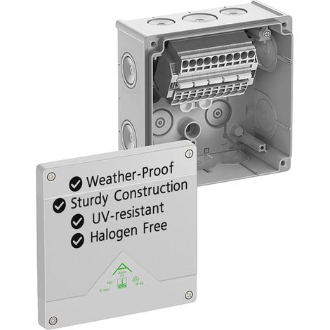 SPELSBERG ABOX SL-6² – BOÎTE DE JONCTION PROFESSIONNELLE IP66 AVEC BORNIER SURÉLEVÉ SANS VIS – CERTIFIÉ VDE, POINTS DE FIXATION