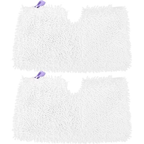 Lot de 2 lingettes, lavables, double face, forte absorption, pour balai vapeur（Q3 : Nouveaux produits pour le mois d'août） (1/5)