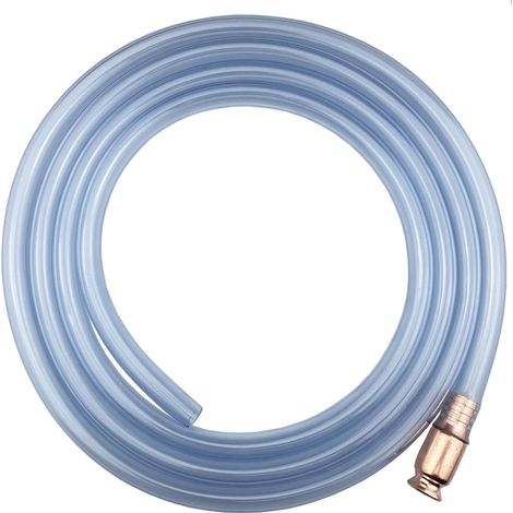 Siphon Hose Pump, Manual Hand Fuel Transfer Pump - 12 mm Inner Diameter, Virgin Grade Tubing with Brass Connector, Blue 3 m for Petrol, Diesel, Oil, Fluid (1/5)