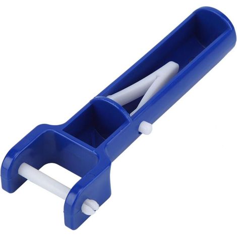 Clip para piscina de 2 piezas, material ABS azul, forma de V, para cabezal de cepillo, compatible con varillas telescópicas. (1/5)