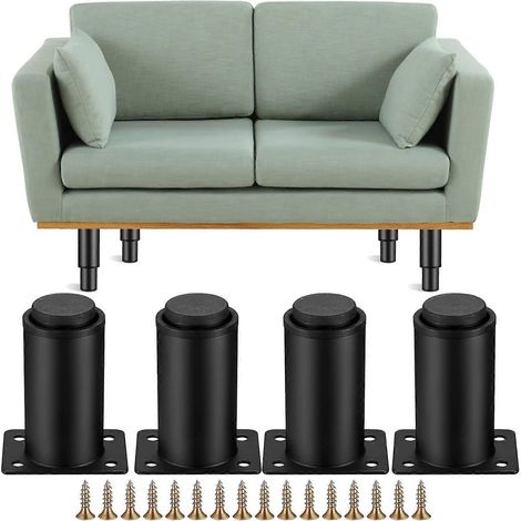 Verstellbare Schrankbeine, 4 Stück, verstellbare Möbelbeine aus Metall für Küche, Sofa, Schrank und Tisch, robuste 0-40 mm Ersatz-Stützfüße, mittelgroß
