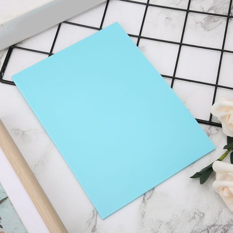 Bloc de gravure fin en caoutchouc gélatineux, idéal pour la fabrication de tampons maison, bleu ciel. (1/3)