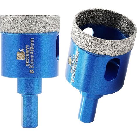 Diamant Glasbohrer 35mm für Fliesen, Keramik, Porzellan, Marmor (2 Stück) (1/5)
