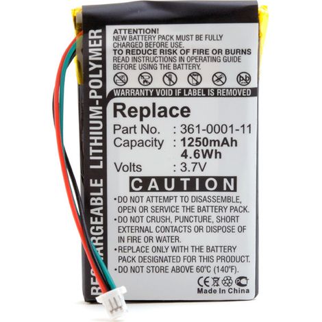 NX - Batterie GPS 3.7V 1250mAh - 010-00621-10361-00019-11