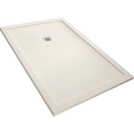 Extra flache Mineralguss-Duschwanne MADISON PLUS Schieferoptik 5 Farben 70x90 (1/4)