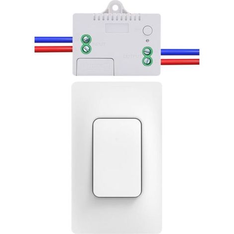 Interrupteur sans fil - 1 kit d'interrupteur sans fil auto-alimenté, télécommande radio bidirectionnelle - pour l'éclairage domestique