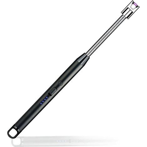 Allume Bougie Electrique, USB Rechargeable Briquet Electrique Briquet Arc Électronique avec Flexible 360º Coupe-Vent noir d'affaires (1/5)
