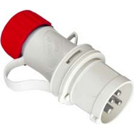 1PZ SPINA INDUSTRIALE VOLANTE ROSSA 3P+T CEE IP44 - 16A colore rosso 210.1636