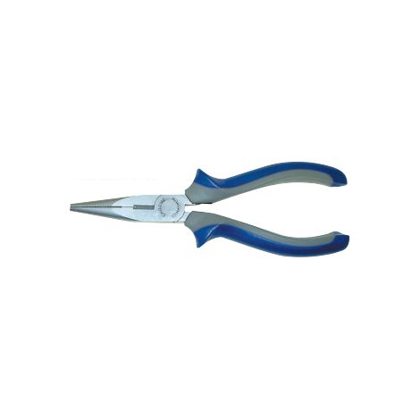 ORECA PINZE A BECCHI MEZZITONDI LUNGHI MANICI BIMATERIALE BLU/GRIGIO mm 160