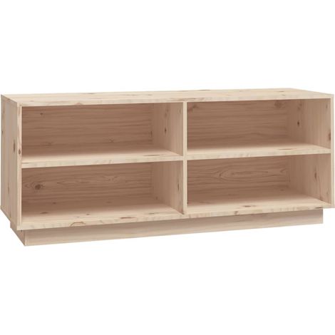 vidaXL Schuhschrank 110x34x45 cm Massivholz Kiefer