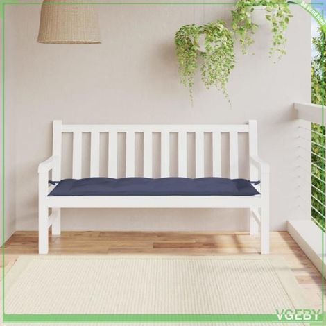 378980 Coussin de banc de jardin bleu marine 150x50x7 cm tissu oxford (1/5)