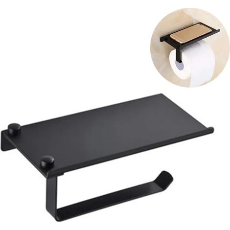 Soporte de teléfono Soporte de rollo de papel higiénico sin taladro Autoadhesivo de acero inoxidable o montado en pared para cocina y baño (1/4)