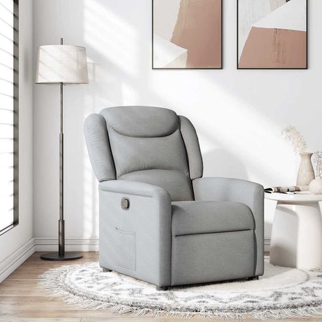 Relaxsessel Hellgrau Stoff vidaXL (1/5)
