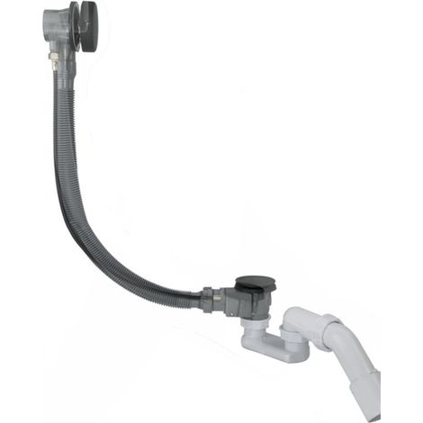 FugaFlow Efficiente Sobrado Combinaison vidage baignorie avec bonde tirette noir mat (1/4)